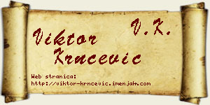 Viktor Krnčević vizit kartica